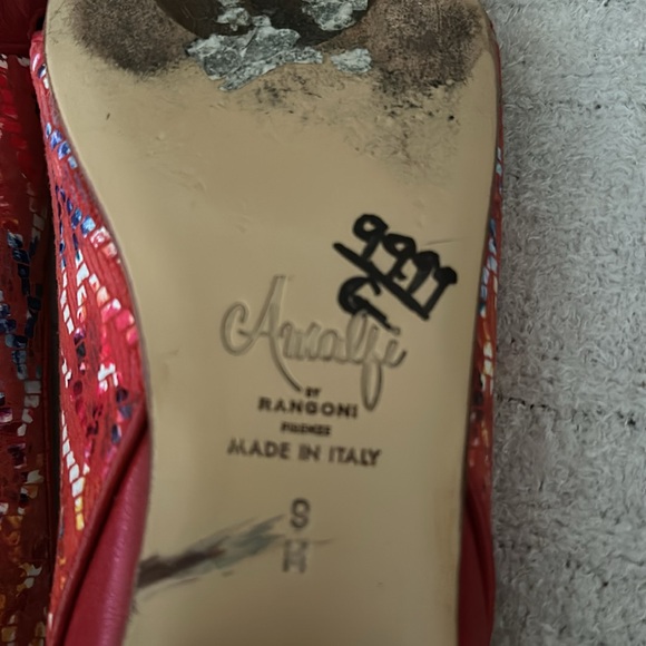 Amalfi flats red 9 Italy leather - Picture 4 of 6